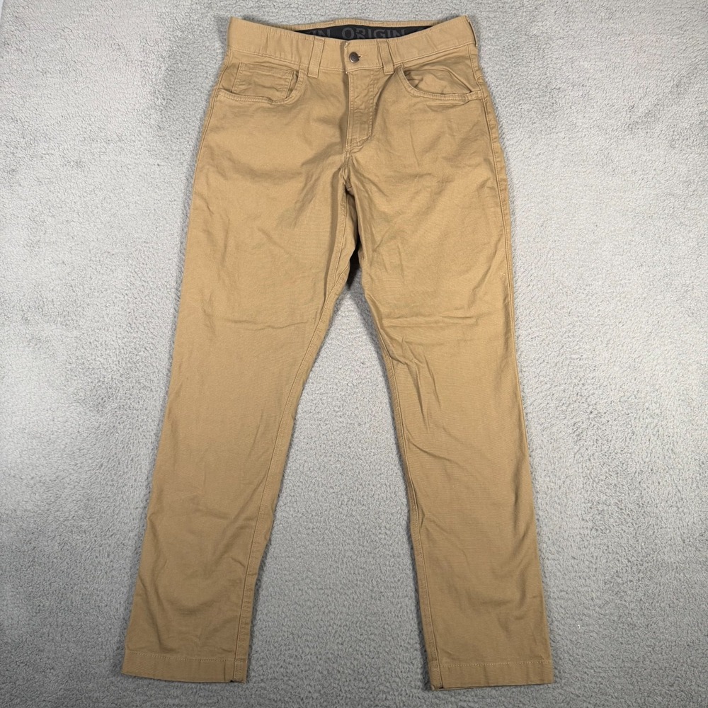 Origin Pants Mens 32x30 Tan Khaki Taper Fit Workwear Cotton Stretch Canvas